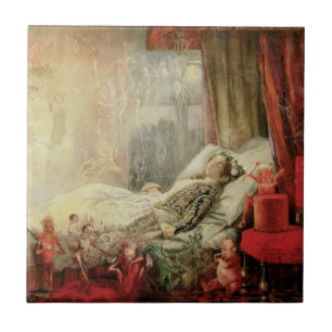 Vintage Märchen, Zeug, aus dem Träume gemacht sind Fliese