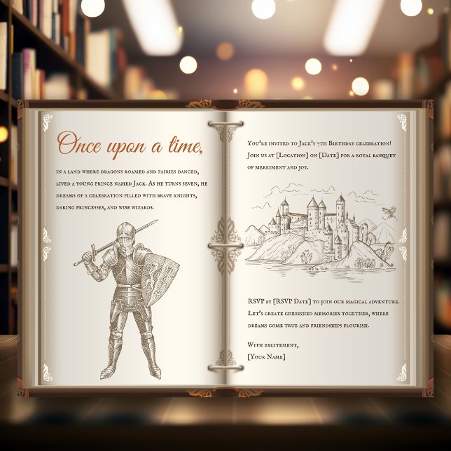 Vintage Märchenbuch Geburtstagsparty Einladung (Von Creator hochgeladen)