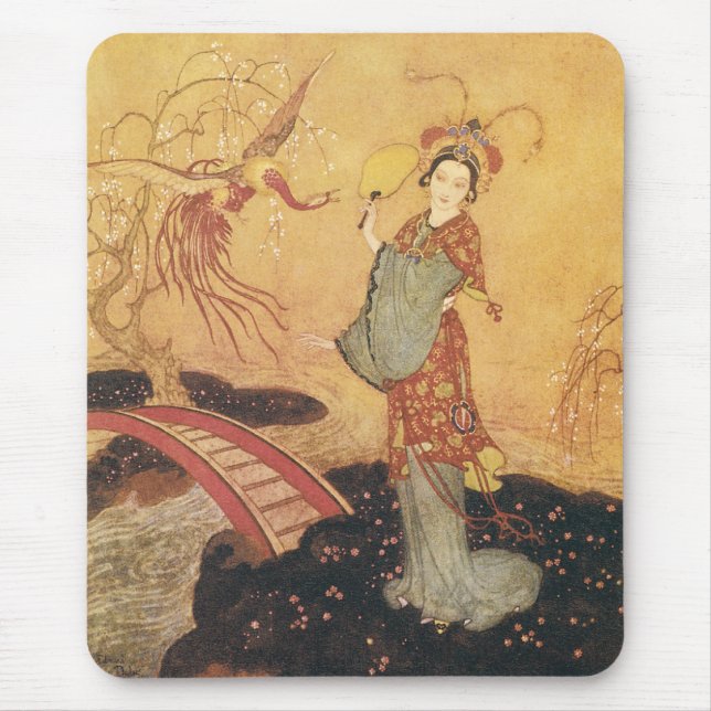 Vintage Märchenprinzessin Badoura, Edmund Dulac Mousepad (Vorne)