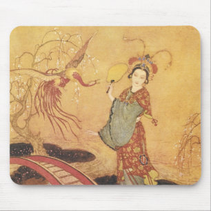Vintage Märchenprinzessin Badoura, Edmund Dulac Mousepad