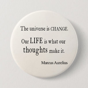 Vintage Marcus Aurelius Universum Lebensveränderun Button