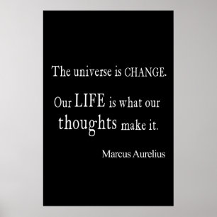 Vintage Marcus Aurelius Universum Lebensveränderun Poster
