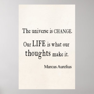 Vintage Marcus Aurelius Universum Lebensveränderun Poster