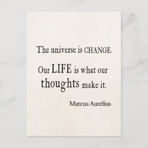 Vintage Marcus Aurelius Universum Lebensveränderun Postkarte