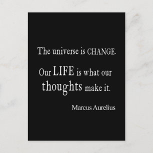 Vintage Marcus Aurelius Universum Lebensveränderun Postkarte