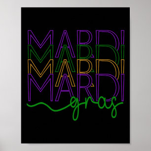 Vintage Mardi Gras Festival New Orleans Damen Poster