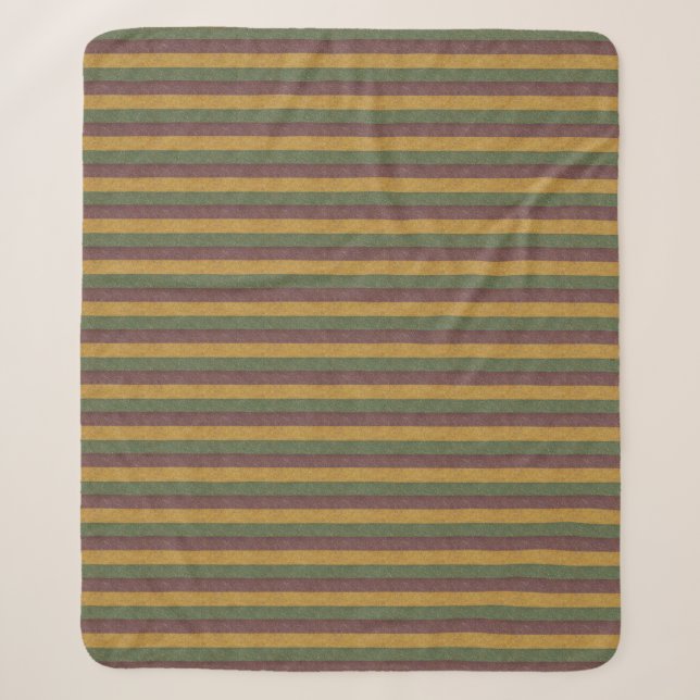 Vintage Mardi Gras gestreift Sherpadecke (Vorderseite)