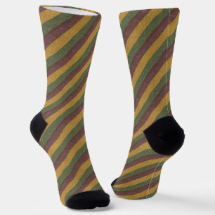 Vintage Mardi Gras gestreift Socken