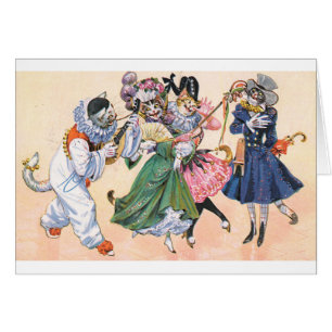 Vintage - Mardi Gras Katzen,