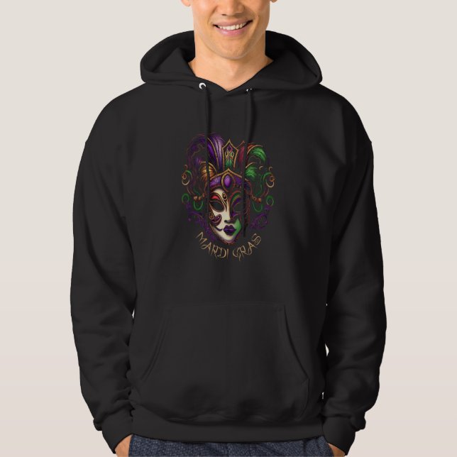 Vintage Mardi Gras Mask  1 Hoodie (Vorderseite)