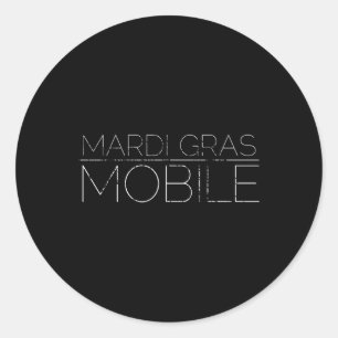 Vintage Mardi Gras-Mobile  Runder Aufkleber