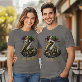 Vintage Mardi Gras Pelican Jester | Retro Carnival T-Shirt