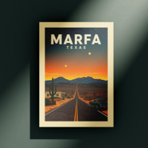 Vintage Marfa Texas Postkarte