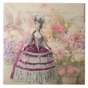 Vintage Marie Antoinette Keramik-Fliese Fliese