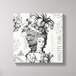 Vintage Marie-Antoinette-Kollektion gestreckte Lei Leinwanddruck