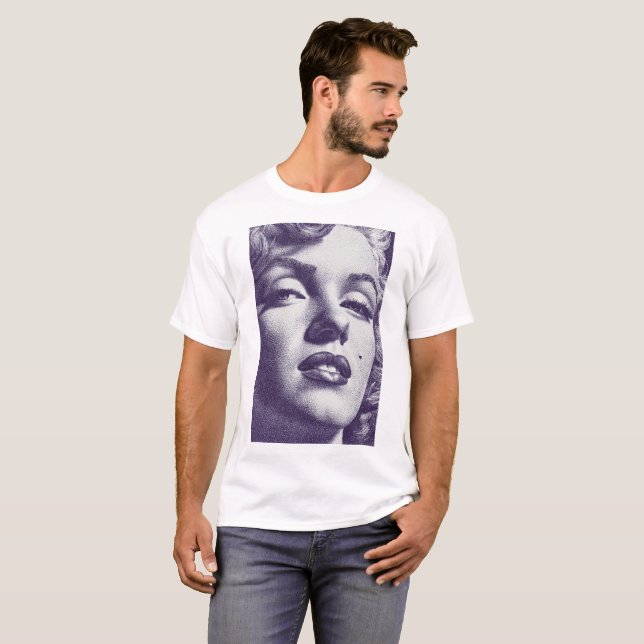 Vintage Marilyn Monroe Stipple Portrait T-Shirt -  (Vorne ganz)