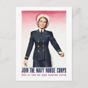 Vintage Marinekorps der Navy Einberufung im 2. Wel Postkarte
