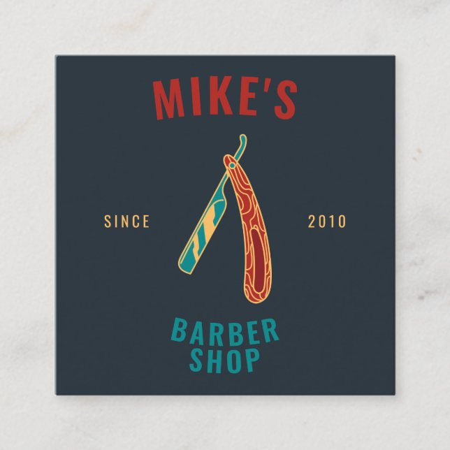 Vintage Marinemaserne Quadratische Visitenkarte (Vorderseite)