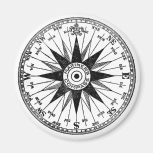 Vintage-Mariner-Kompass-Magnet Magnet