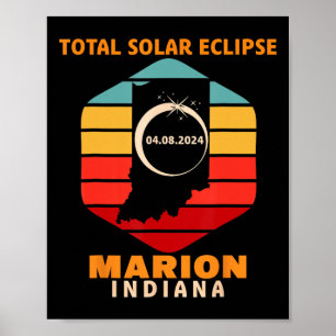 Vintage Marion Indiana Totale Sonnenfinsternis 202 Poster