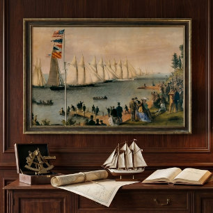 Vintage-Maritim, New York Yacht Club Regatta Poster