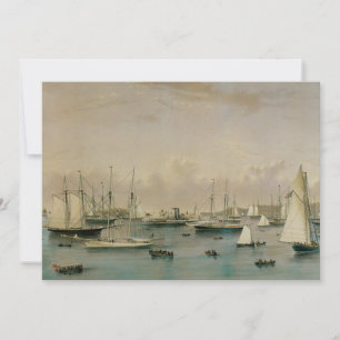 Vintage-Maritim, Yachtgeschwader im Hafen von Newp Einladung
