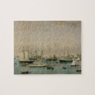 Vintage-Maritim, Yachtgeschwader im Hafen von Newp Puzzle