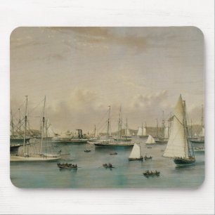 Vintage-Maritime, Yachtgeschwader im Hafen von New Mousepad