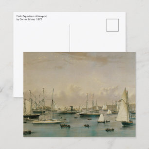 Vintage Maritime, Yachtgeschwader im Hafen von New Postkarte