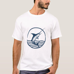 Vintage Marlin Angel-Logo - Retro Salzwasserfisch T-Shirt