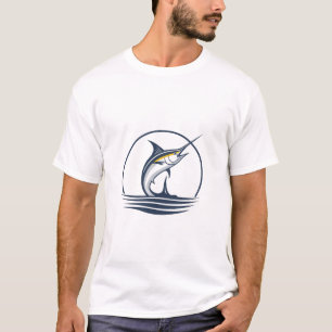Vintage Marlin Angel-Logo - Retro Salzwasserfisch T-Shirt