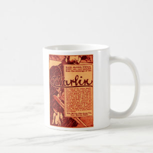 Vintage Marlin Firearms Orange Gun Werbe- Kaffeeta Tasse