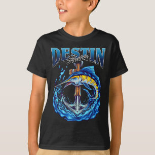 Vintage Marlin Nautical Anker Destin Florida Fisch T-Shirt
