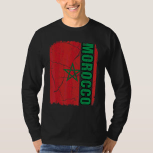 Vintage marokkanische Flagge Marokko Stolz Wurzeln T-Shirt
