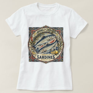 Vintage-Marokkanische-Sardinen-Dose Retro-Küstenn T-Shirt
