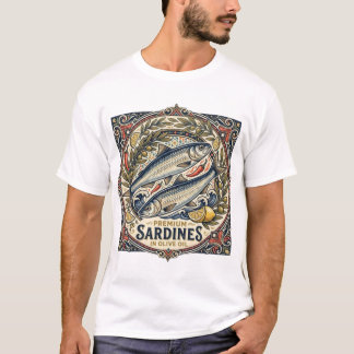 Vintage-Marokkanische-Sardinen-Dose Retro-Küstenn  T-Shirt