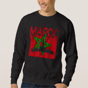 Vintage Marokko Ich liebe Marokko Karte Marokko F Sweatshirt