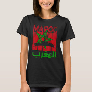 Vintage Marokko Ich liebe Marokko Karte Marokko F T-Shirt