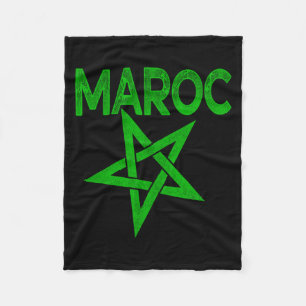 Vintage Marokko Ich liebe Marokko Marokko Fußball  Fleecedecke