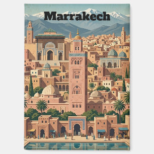 Vintage Marrakech Marokko Architektur Reise Magnet