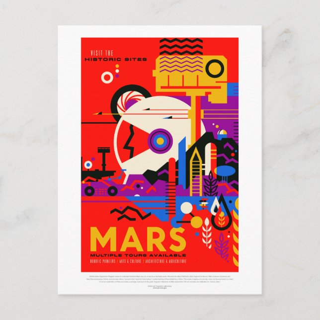 Vintage Mars Postkarte (Vorderseite)