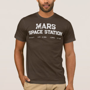 Vintage Mars Raumstation Retro Sci-Fi Militär T-Sh T-Shirt