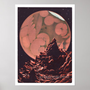Vintage Mars-Science Fiction-Kanäle Poster