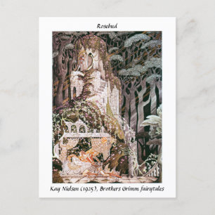 Vintage Märtale Rosenknospe-Illustration Kay Niels Postkarte