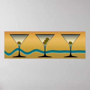 Vintage Martini Art Poster