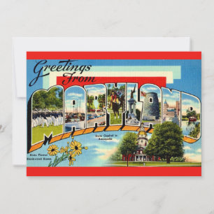 Vintage-Maryland-Grußkarte Einladung