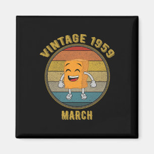 Vintage März 1959 Chicken Nugget Lachend Abgenutzt Magnet
