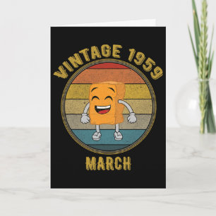 Vintage März 1959 Chicken Nugget Lachendes Distres Karte