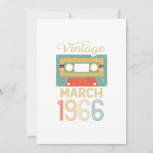 Vintage März 1966 55. Geburtstag 55 Jahre Geschenk Einladung