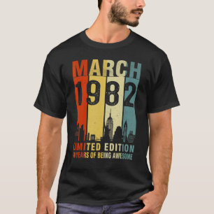 Vintage März 1982 40. Geburtstag T-Shirt